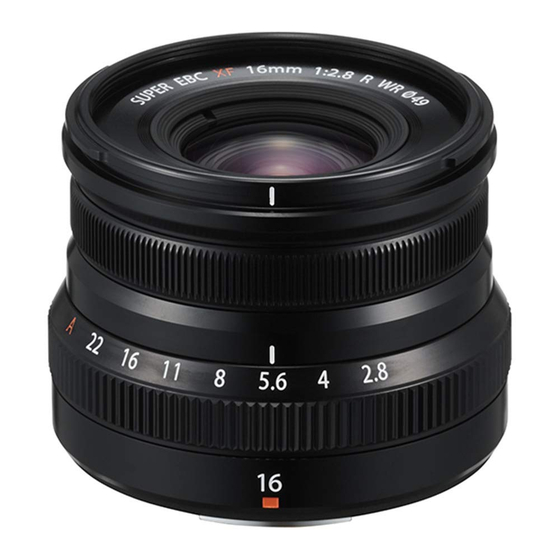 FujiFilm XF16mmF2.8 R WR Owner's Manual