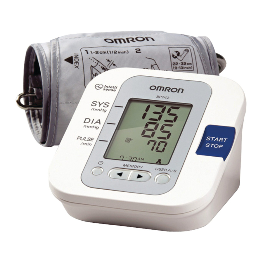 Omron BP742 - 5 Series Blood Pressure Monitor Manual