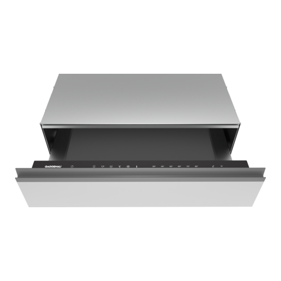 Gaggenau WS061102 User Manual And Installation Instructions