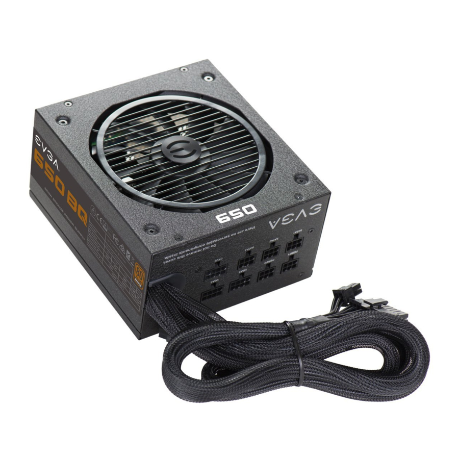 EVGA BQ Series, 650BQ, 750BQ, 850BQ - Power Supply Manual