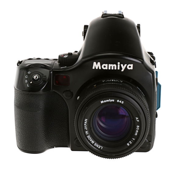 MAMIYA 645 AFD II INSTRUCTIONS MANUAL Pdf Download ManualsLib