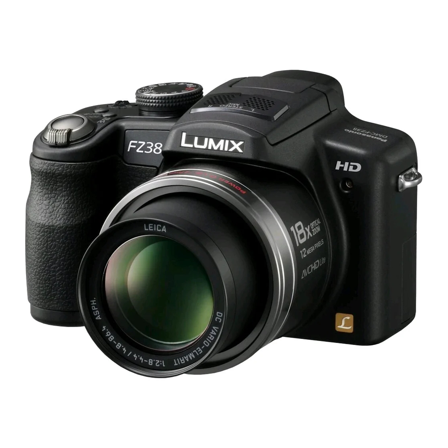PANASONIC LUMIX DMCFZ38 OPERATING INSTRUCTIONS MANUAL Pdf Download
