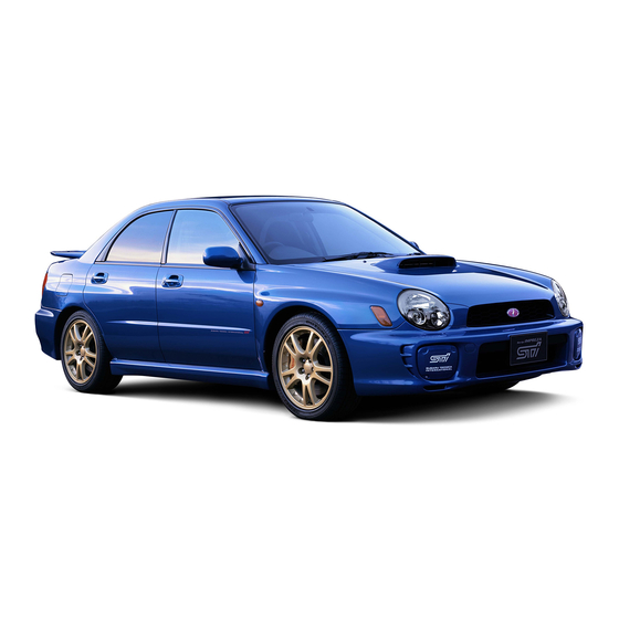 Subaru IMPREZA 2002 Owner's Manual