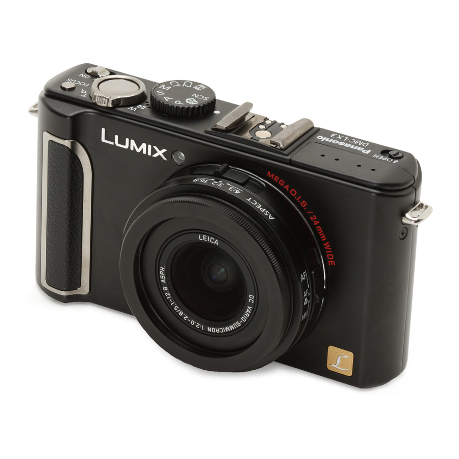 PANASONIC LUMIX DMCLX3 OPERATING INSTRUCTIONS MANUAL Pdf Download ManualsLib