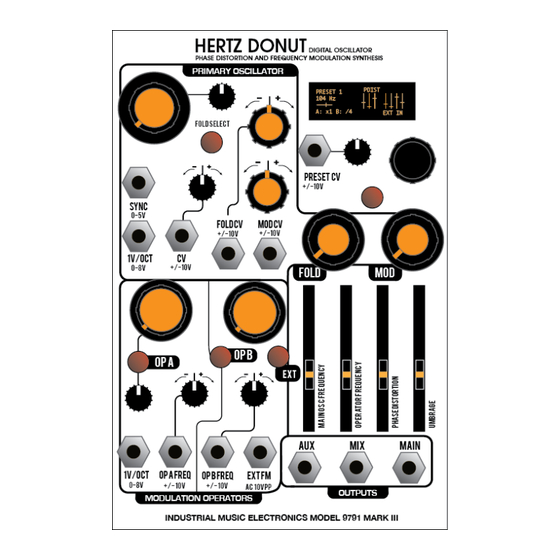 Industrial Music Electronics HERTZ DONUT MARK III Manuals