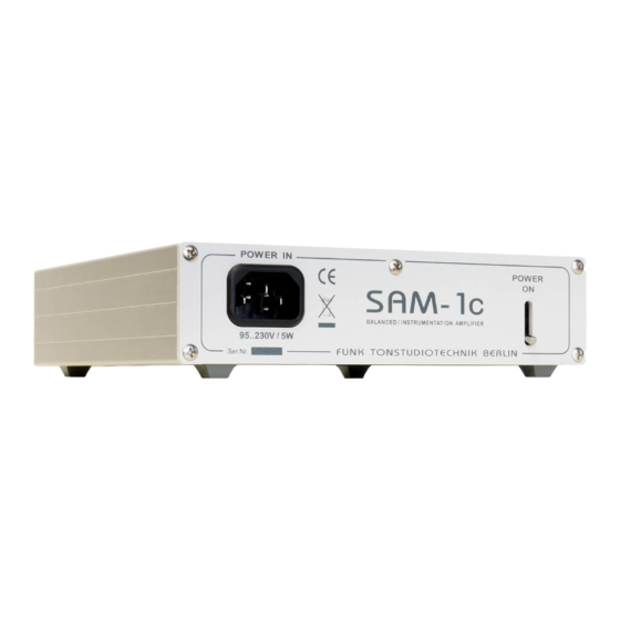 Funk Tonstudiotechnik SAM-1C Operating Manual