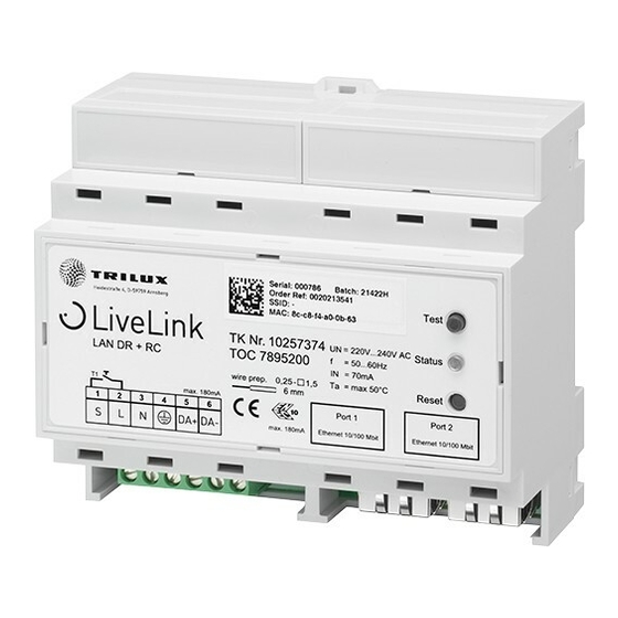 Trilux LIVELINK Mounting Instructions