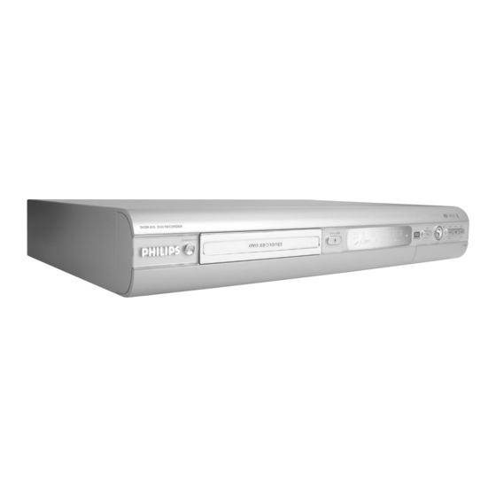 Philips DVDR610 Technical Specifications