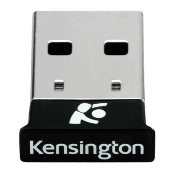 Kensington Bluetooth USB Micro Adapter Manuals