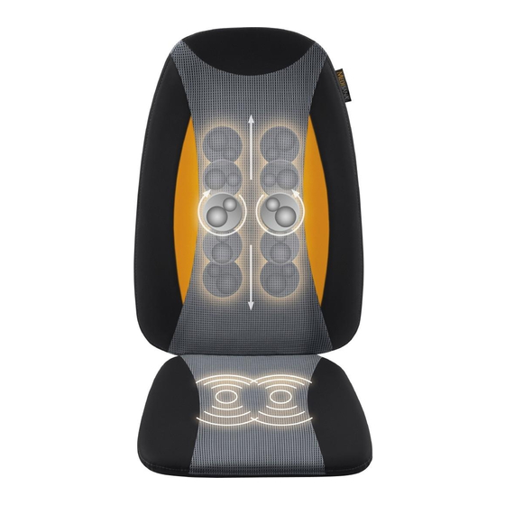 Medisana 88911 RBI Massage Seat Cover Manuals