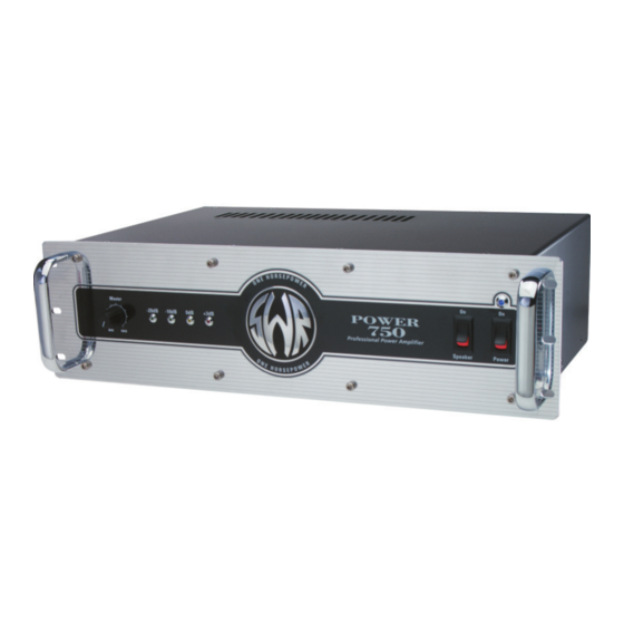 SWR Amplifier POWER 750 Owner's Manual