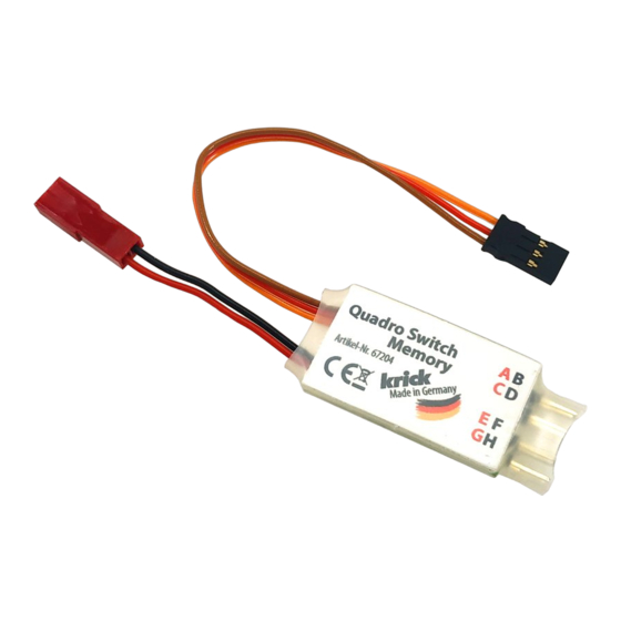 Krick Modelltechnik 67204 Instructions
