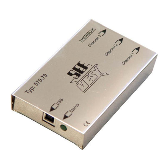 SEF USB-MESY-570.70 Quick Reference Manual