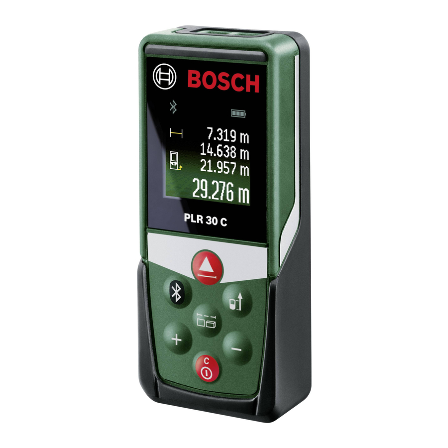 Bosch PLR 30 C Digital Laser Measure Manuals