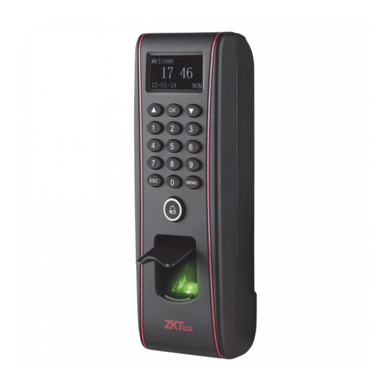 ZKaccess TF1700 Quick Start Manual