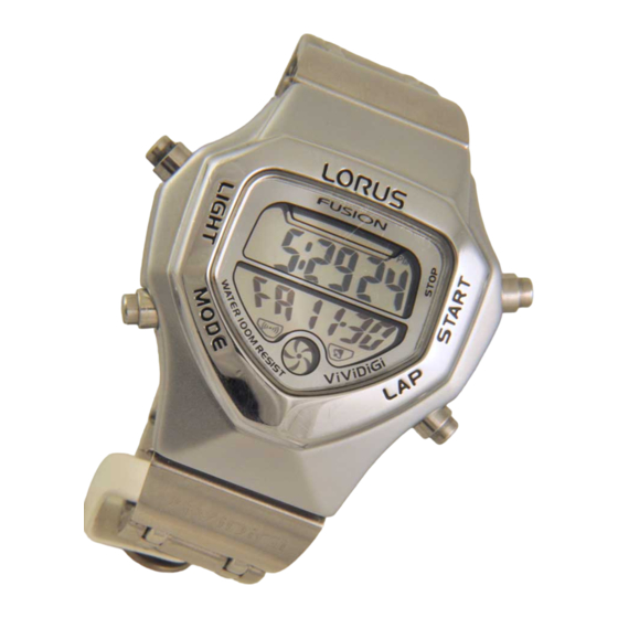 LORUS W100 Instruction Manual