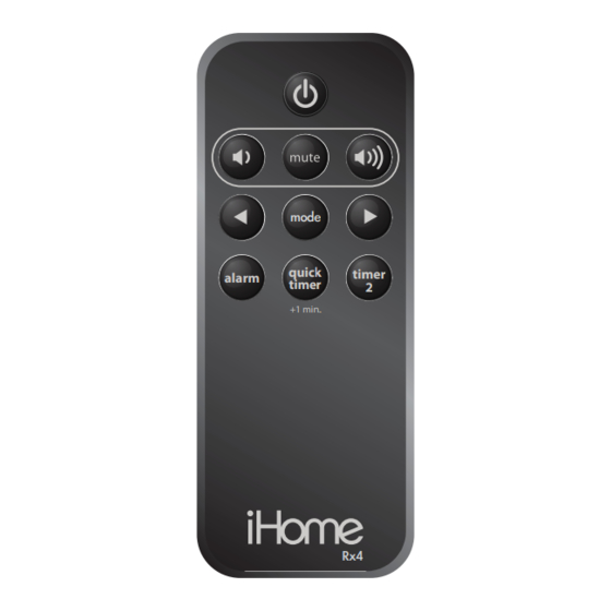 iHome Rx4 Instruction Booklet