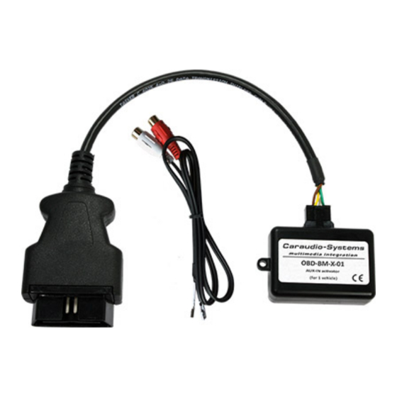 Caraudio-Systems OBD-BM-X-01 Manual