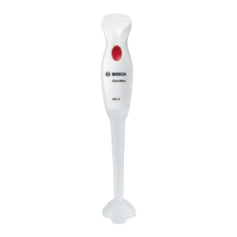 Bosch CleverMixx Fun MSM14 Series Instruction Manual