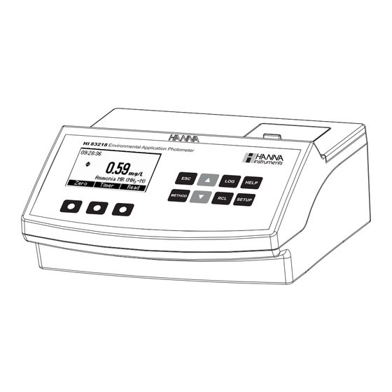 Hanna Instruments HI 83218 Instruction Manual