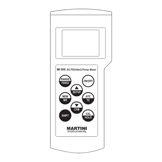 Martini Instruments MI 306 Instruction Manual