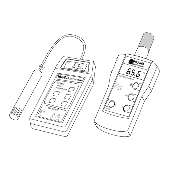 Hanna Instruments HI8564 Instruction Manual