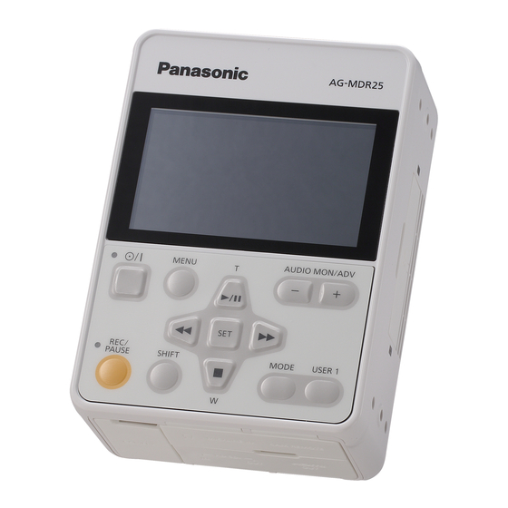Panasonic POVCAM AG-MDR25P Manuals