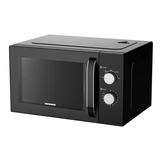 Heinner HMW-M2535BK Microwave Oven Manuals