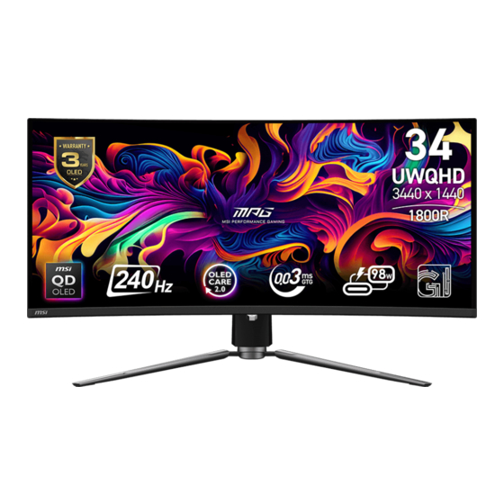 MSI MPG 341CQPX QD-OLED (3DD0) User Manual