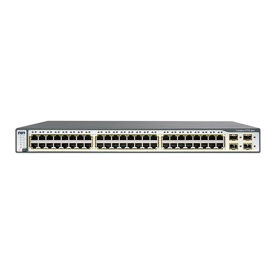 Cisco Catalyst 3750 Hardware Installation Manual