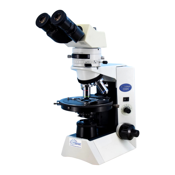 Olympus CX31-P Polarizing Microscope Manuals