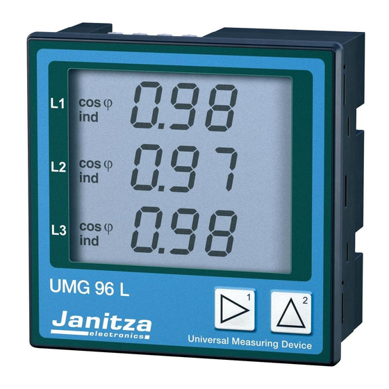 janitza UMG96L Operating Instructions Manual