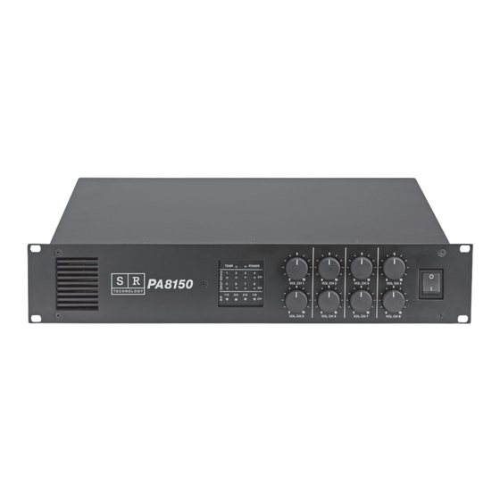 SR Technology PA 8150 User Manual