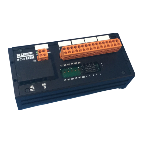 Beckhoff M2510 Technical Description
