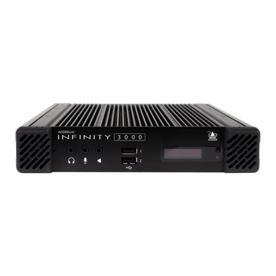 ADDER ADDERLink INFINITY 3000 Quick Start Manual