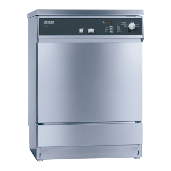Miele professional G 7881 Operating And Installation Instructions