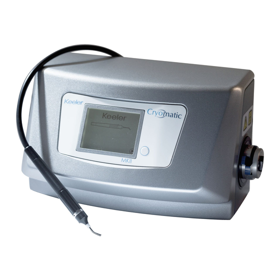 Keeler Cryomatic MKII Instructions For Use Manual