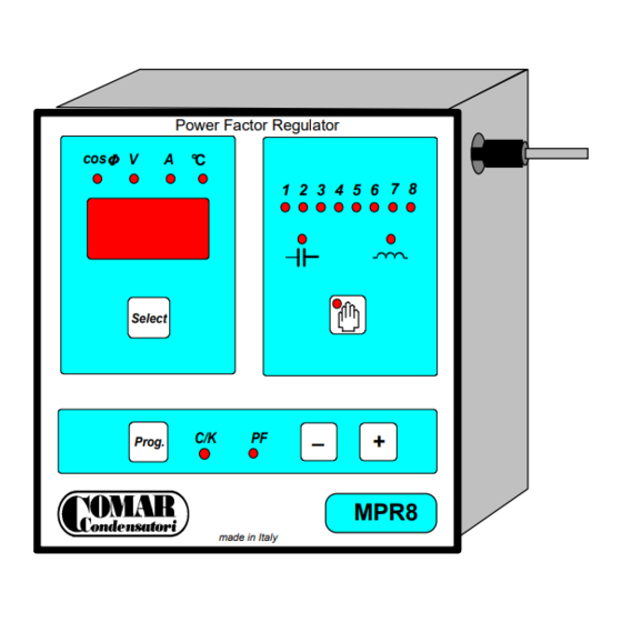 Comar Condensatori MPR Instruction Manual
