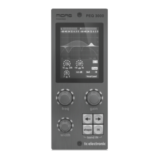 TC Electronic TC ICON PEQ 3000 NATIVE Quick Start Manual