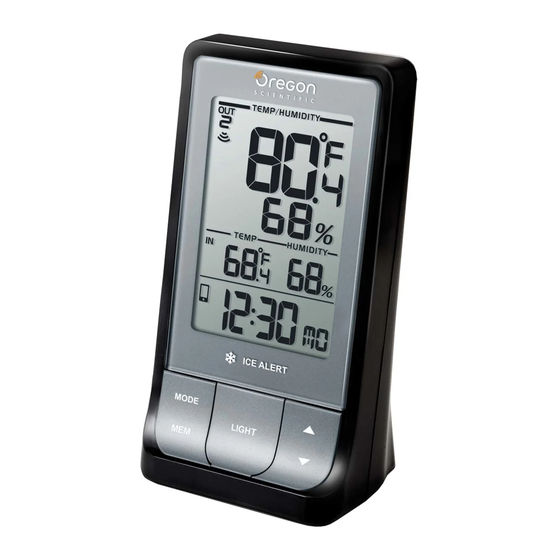 Oregon Scientific Wireless Indoor Outdoor Thermometer Alarm Clock RAR188A  for sale online