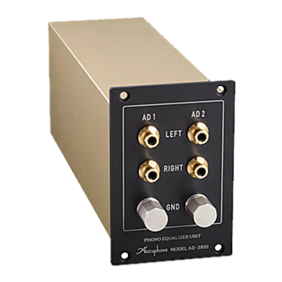 Accuphase AD-2820 Instruction Manual
