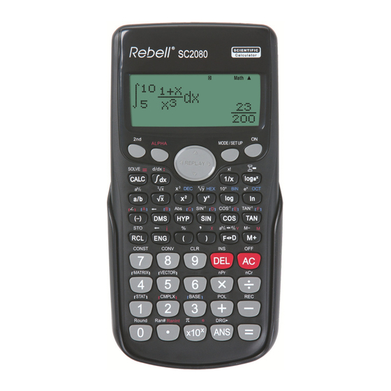 Rebell SC2080 Owner's Manual