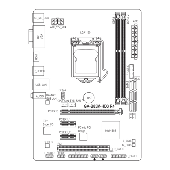 Gigabyte GA-B85M-HD3 R4 User Manual