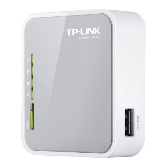 TP-Link TL-MR3020 Quick Installation Manual