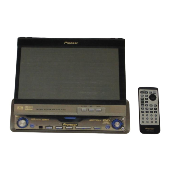 Pioneer AVH-P7500DVD Installation Manual