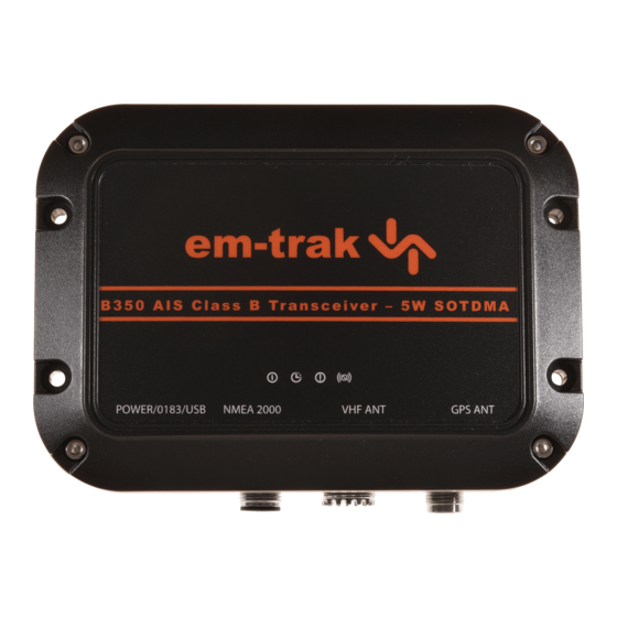 Em-Trak B350 Installation Manual