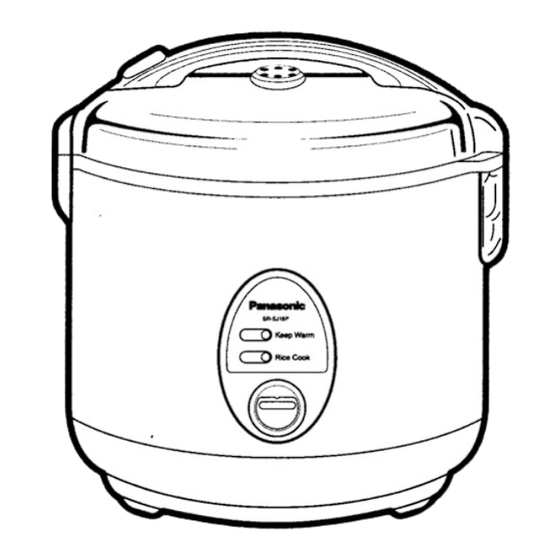 User Manuals: Panasonic SR-SJ10PRO Rice Cooker/Warmer