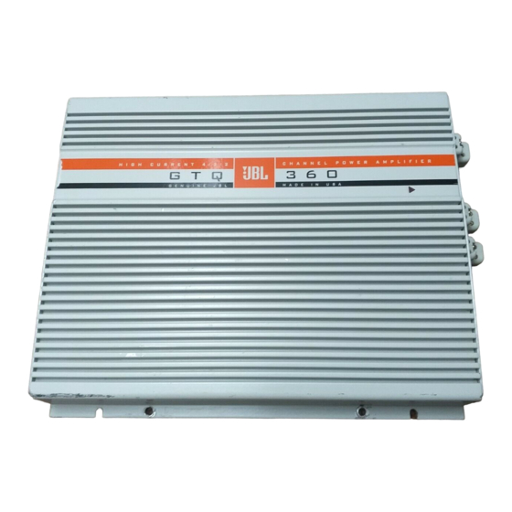 JBL GTQ360 Technical Manual