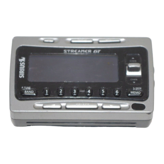 Sirius Satellite Radio SIR-SL1 User Manual