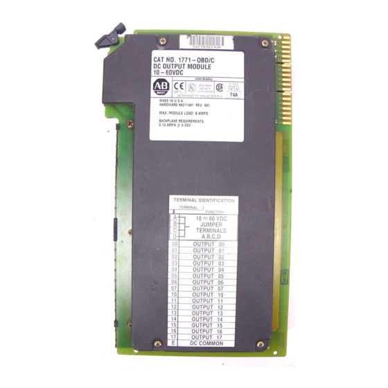 Allen-Bradley 1771-OBD Installation Instructions Manual